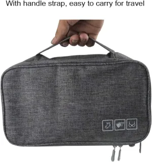 Travel Underwear Organizer, Bra Underwear Travel Packing Organizer Waterproof Pack Cube Lingerie Socks Bag Layer Cosmetic Bag Bra Bag for Travel(Grey)