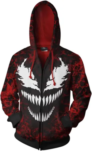 Unisex Zip Up Hooded Sweatshirt Cosplay Hoodie Jacket Pullover