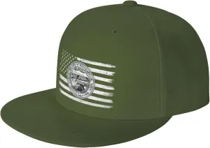 US and Minneapolis Seal Snapback Hat for Men Women Baseball Cap Adjustable Flat Bill Brim Hats