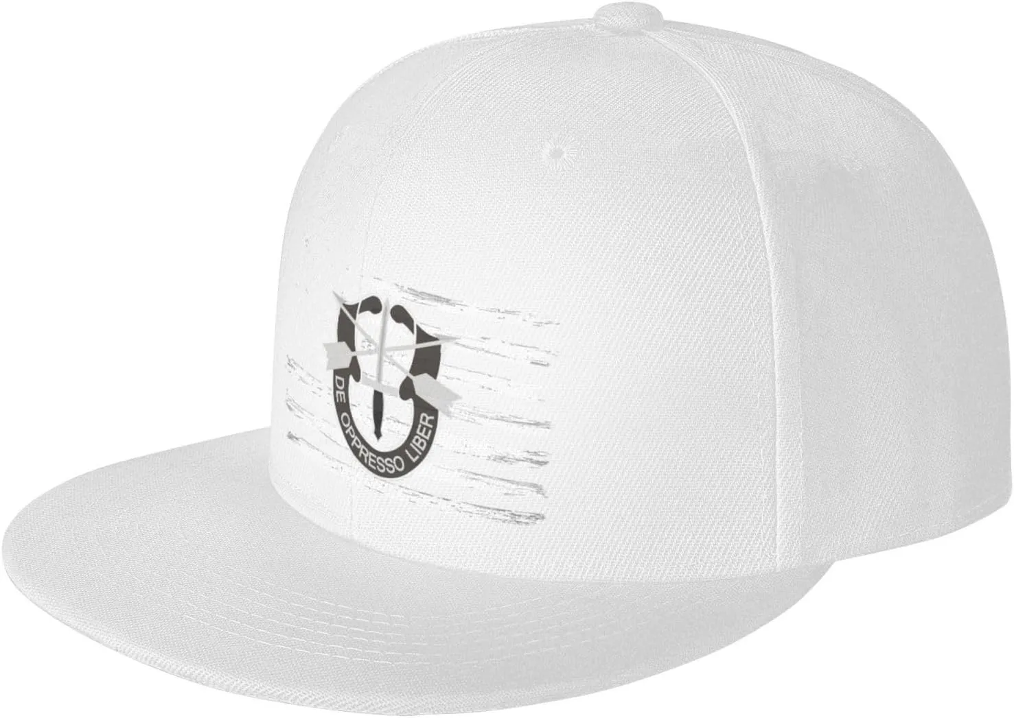 US and Special Forces Badge Snapback Hat for Men Women Baseball Cap Adjustable Flat Bill Brim Hats