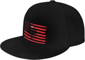 US and Unofficial Flag of Cham Albanians Snapback Hat for Men Women Baseball Cap Adjustable Flat Bill Brim Hats