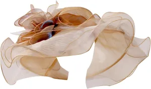 Vintage Tea Party Hat Women Derby Hats for Women Fascinator Hat Organza Mesh Headwear Funeral Wide Brim Cap