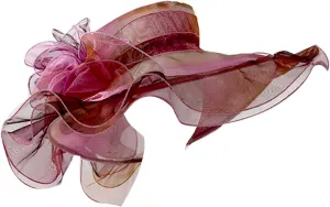 Vintage Tea Party Hat Women Derby Hats for Women Fascinator Hat Organza Mesh Headwear Funeral Wide Brim Cap