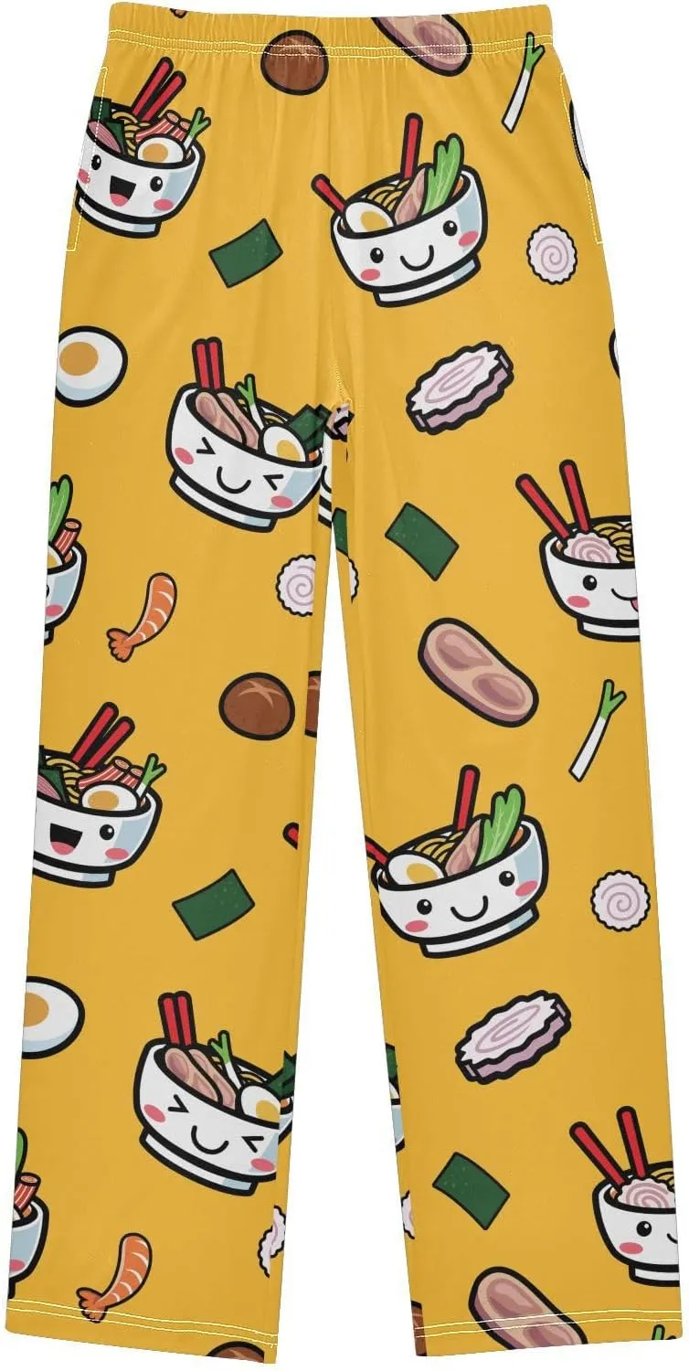 visesunny Boys' Pants Cute Animal Pattern Jogger Sweatpants Elastic Waist Long Bottoms Trousers with Two Pockets S-XL