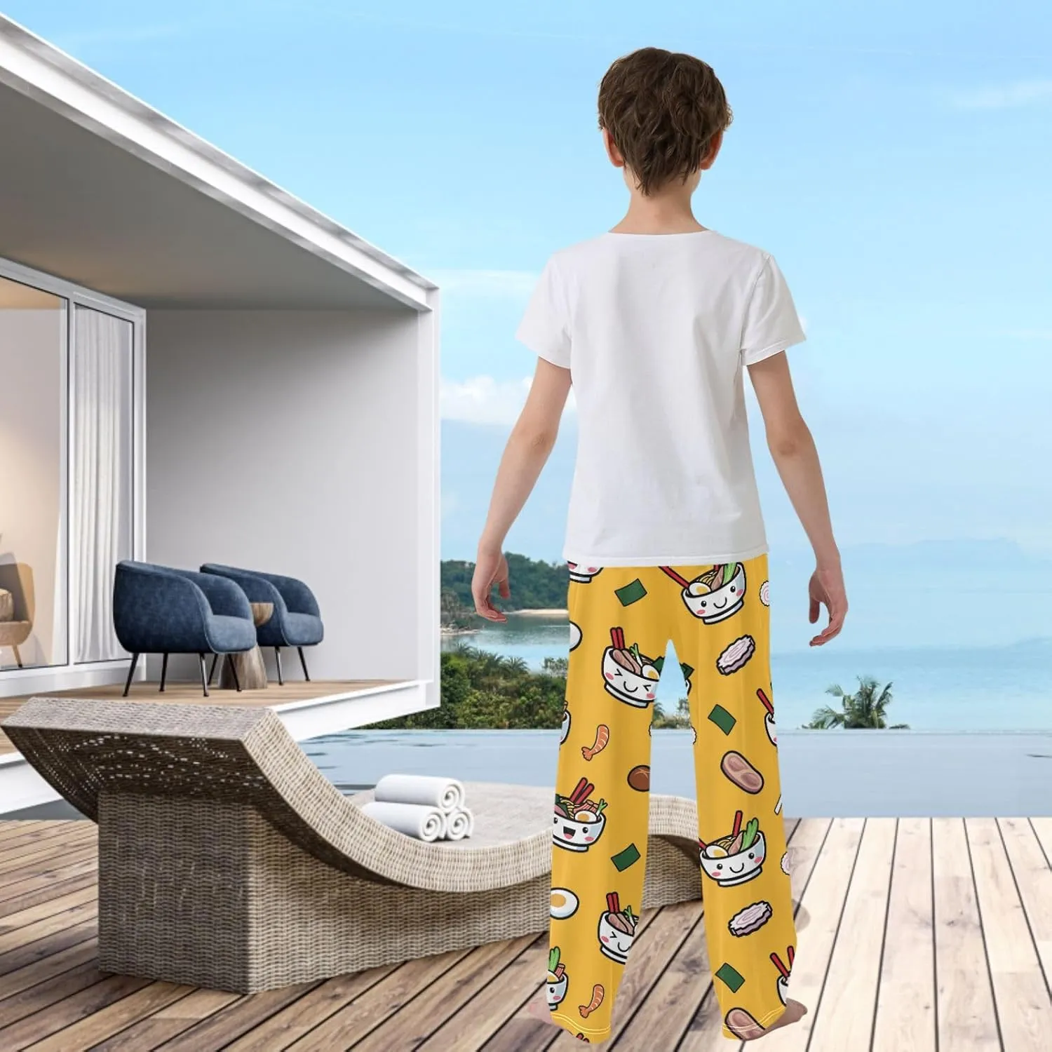 visesunny Boys' Pants Cute Animal Pattern Jogger Sweatpants Elastic Waist Long Bottoms Trousers with Two Pockets S-XL