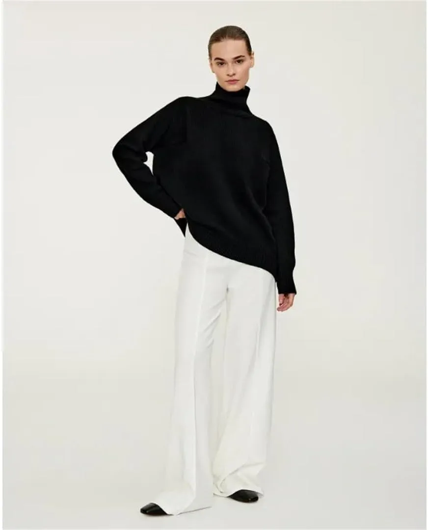 Women Basic Turtleneck Sweater Oversize Vintage Knit Pullover Autumn and Winter Basic Knitwear
