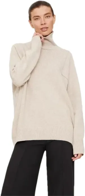 Women Basic Turtleneck Sweater Oversize Vintage Knit Pullover Autumn and Winter Basic Knitwear