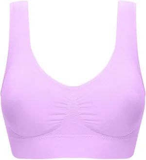 Women Sports Bra Fitness Fashion Yoga Bra Comfort Wireless Push Up Bra High Support Bra Padded Yoga Tank Tops
