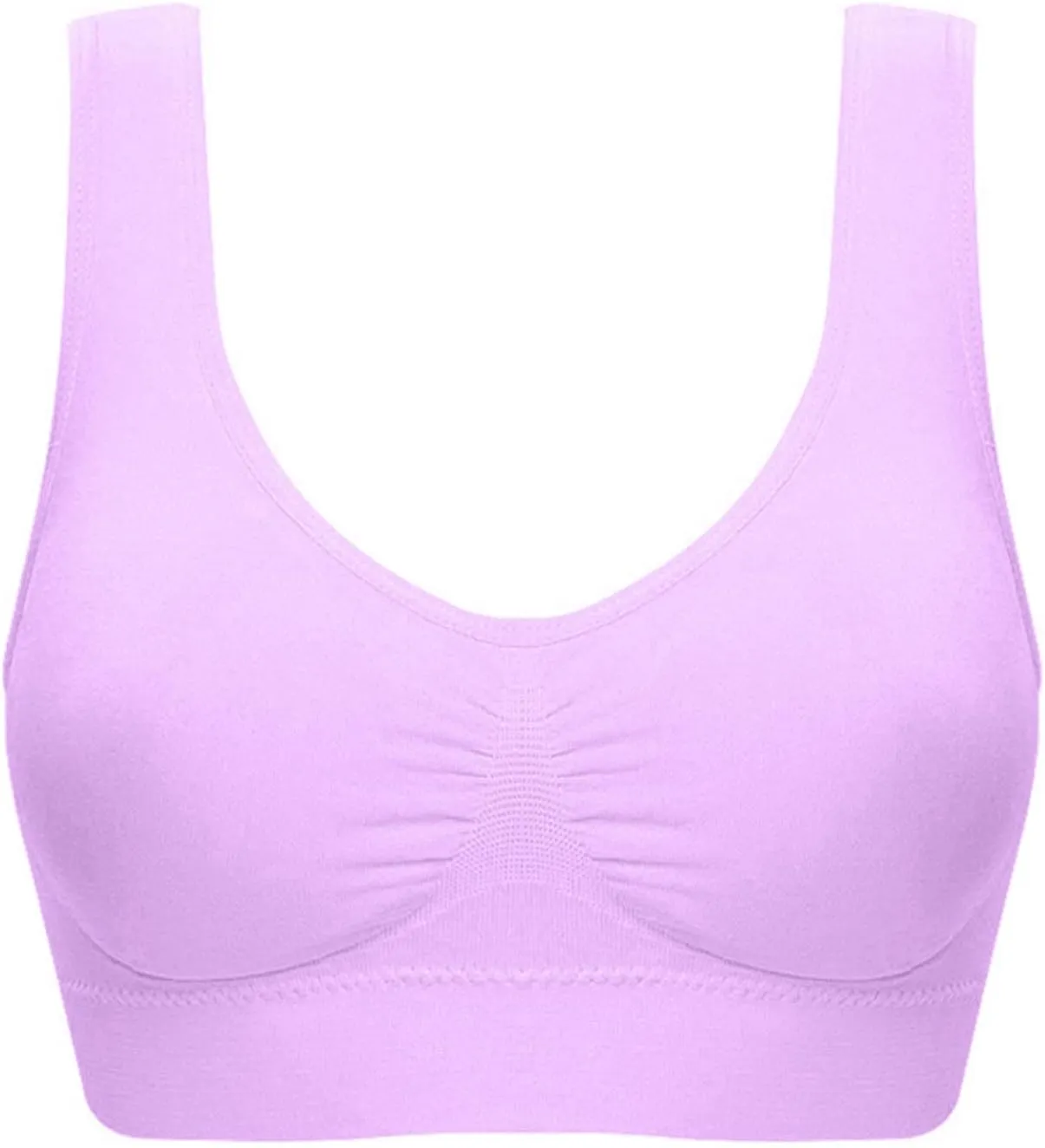 Women Sports Bra Fitness Fashion Yoga Bra Comfort Wireless Push Up Bra High Support Bra Padded Yoga Tank Tops