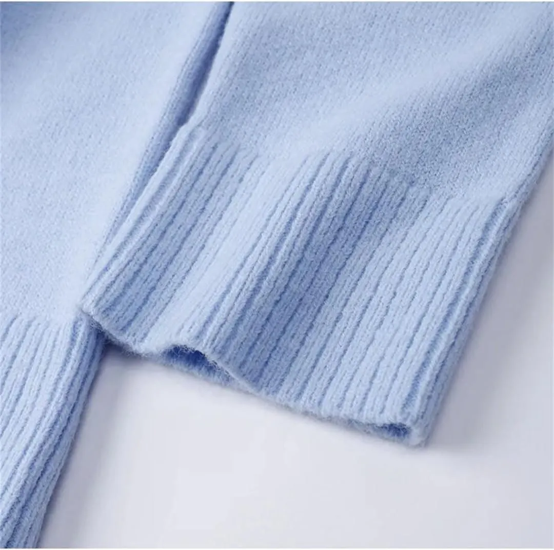 Women Turtleneck Knitted Sweater Oversized Loose Basic Thick Warm Pullover Basic Knitwear