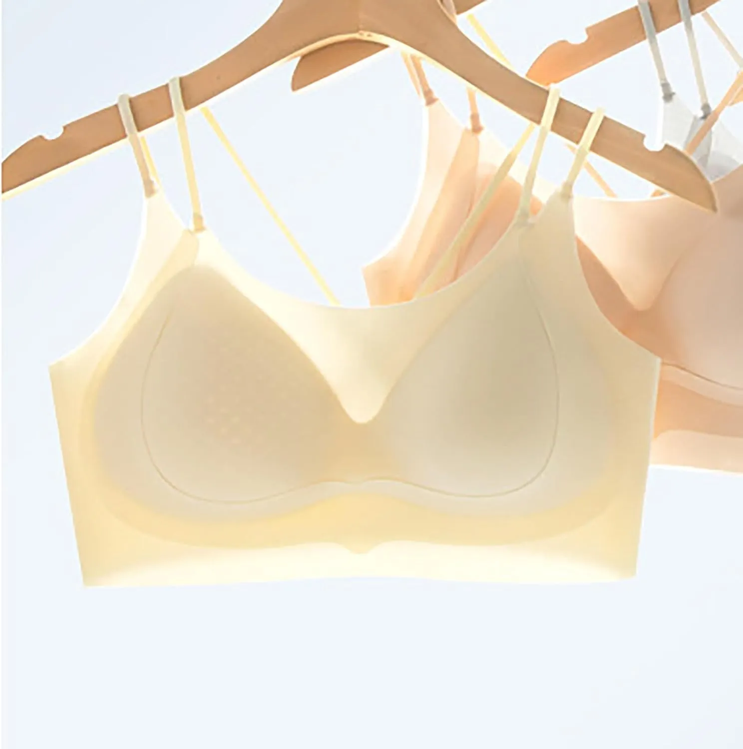 Women Workout Bralettes Breathable Seamless Comfortable Push Up Bra Criss Cross Gym Strappy Crop Top Bralette