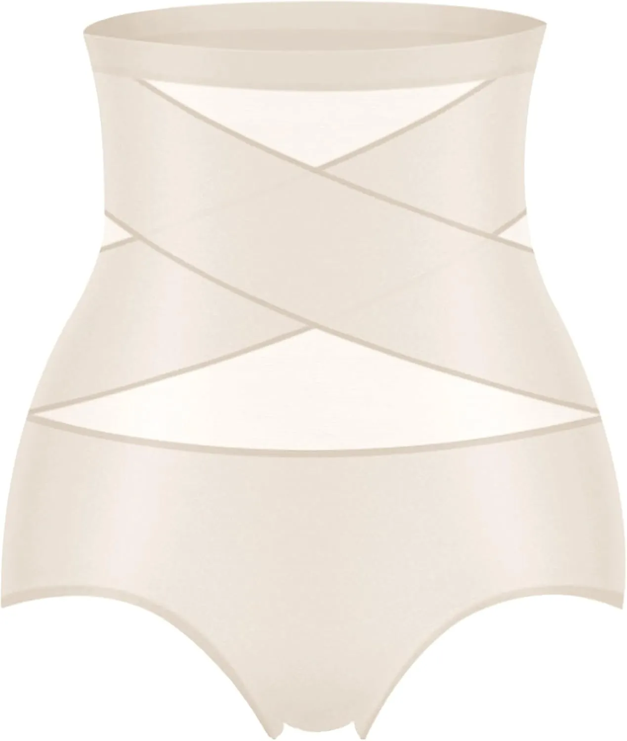 Womens Body Shaping Underwear Panty Thin Breathable Bandage High Waist Ice Silk Abdomen Boyshorts Briefs Underpant