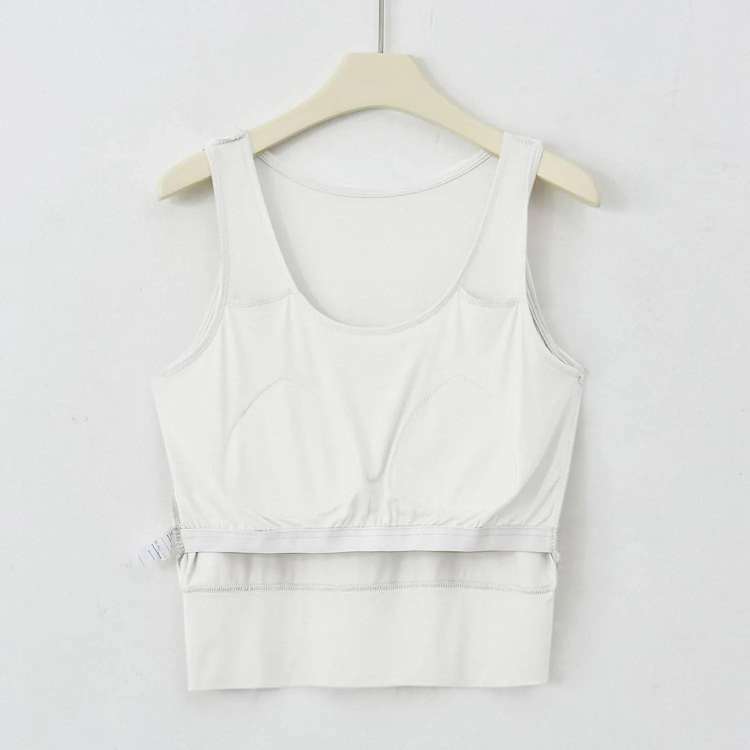 Womens Casual Modal Tank Tops with Built in Bra Basic Crop Padded Yoga Shirts Summer Loose Camisoles Undershirt