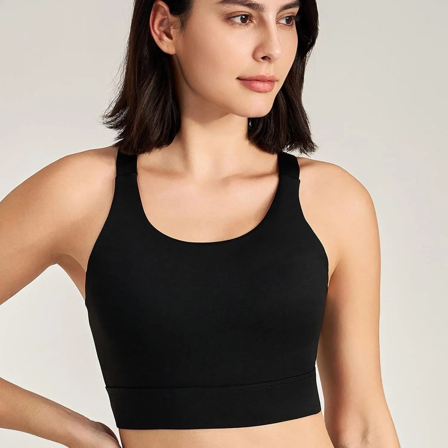 Women's Fitness Crop Tank Tops Stretch Slim Fit Push Up Quick-Dry Wicking Corset Yoga Bras Underwear Vest Tops
