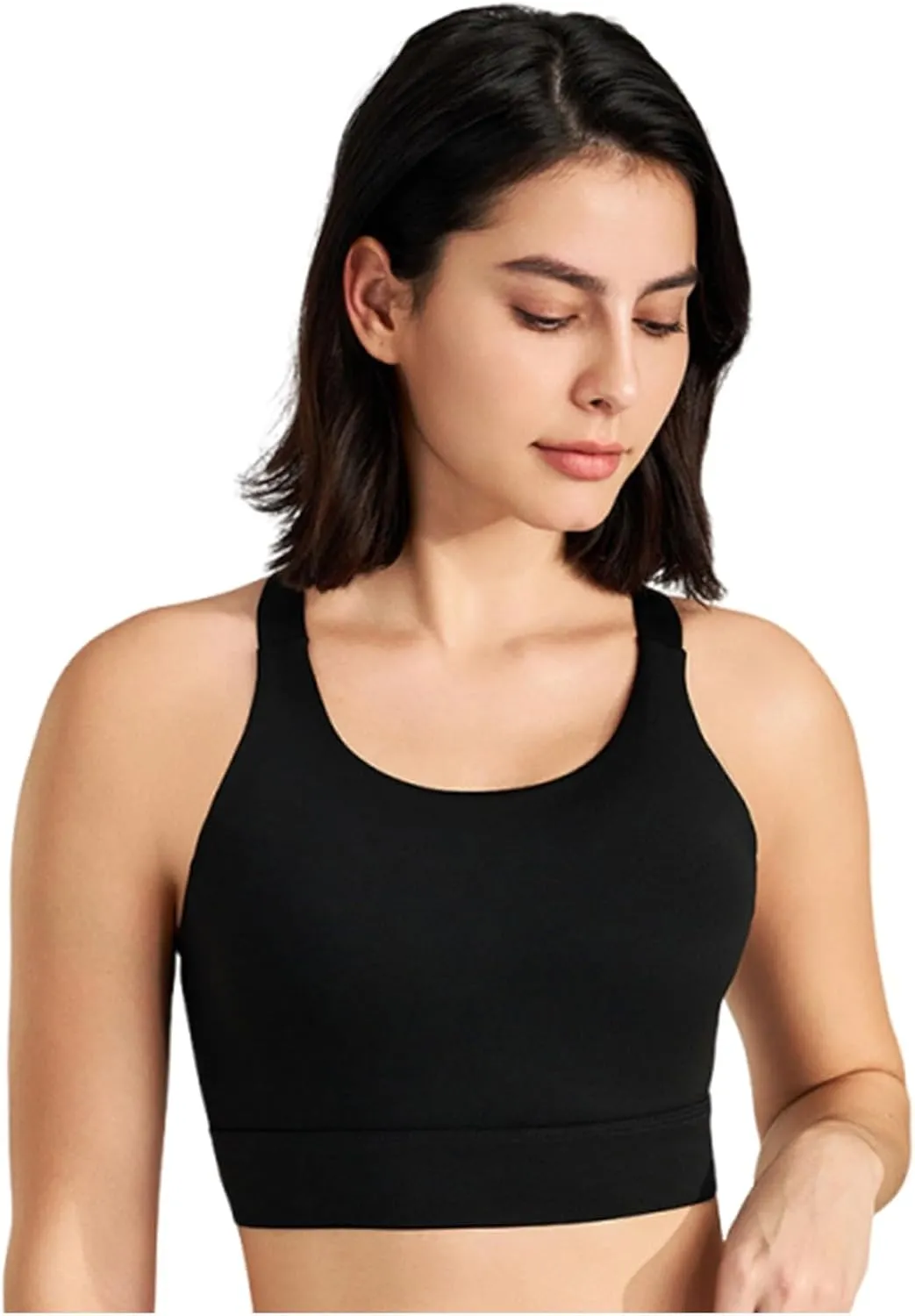 Women's Fitness Crop Tank Tops Stretch Slim Fit Push Up Quick-Dry Wicking Corset Yoga Bras Underwear Vest Tops