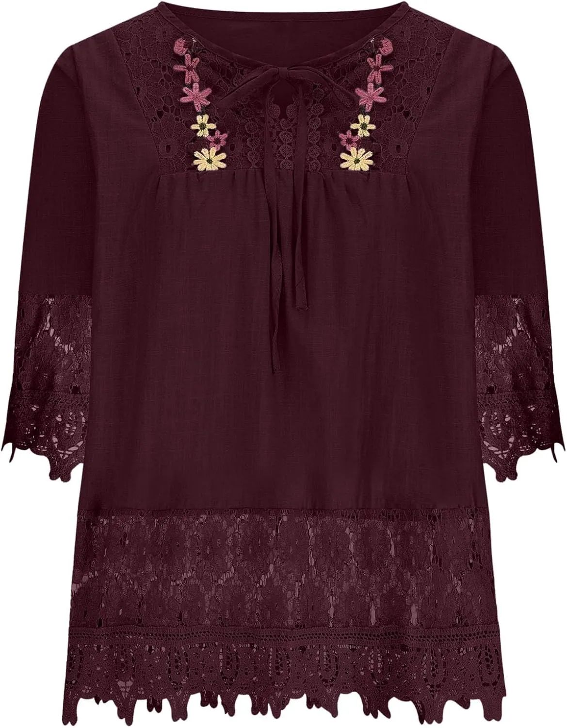 Womens Linen Shirts Summer Linen Button Down Short Sleeve T-Shirt Casual Loose Lightweight Round Neck Blouses