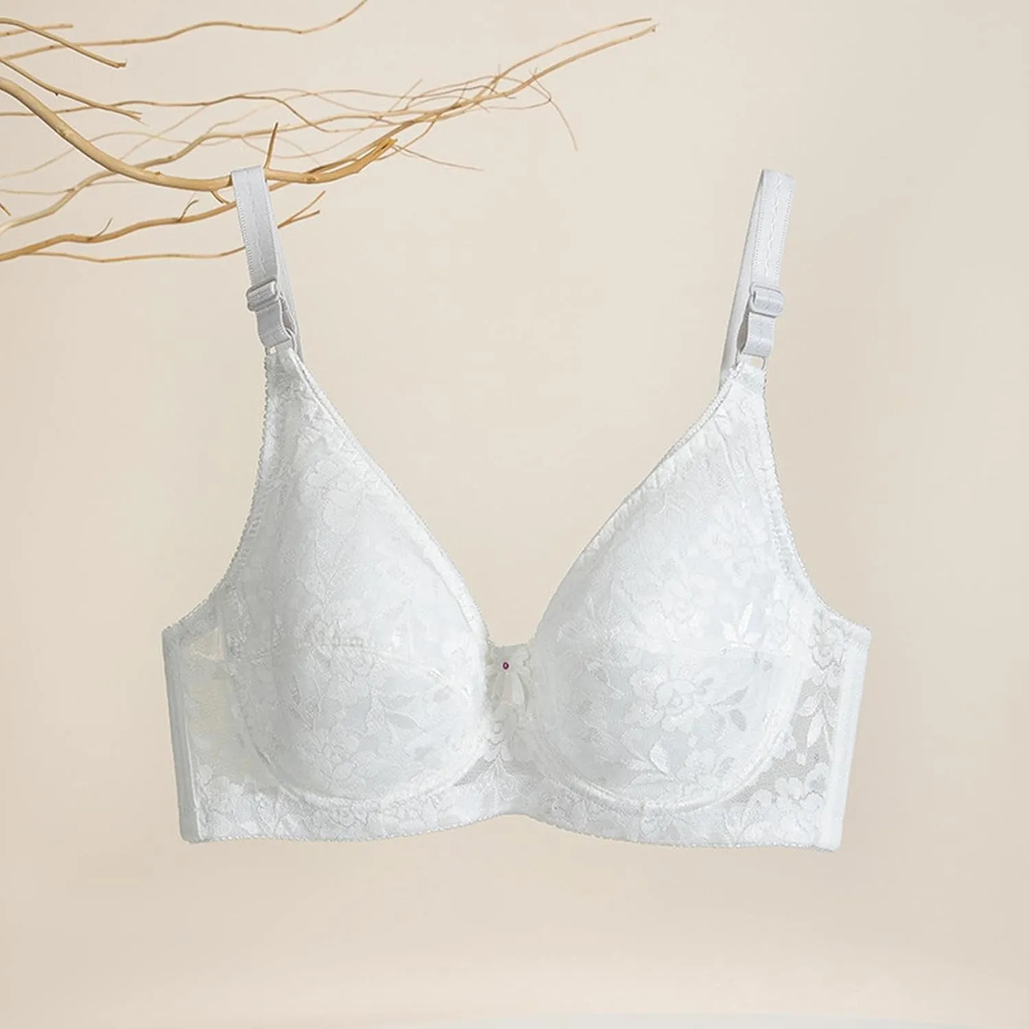 Women's Lingerie Sexy Lace Bra Push Up Effect Plus Size Bras Outfits Sheer Balconette Underwire Unlined Bralettes