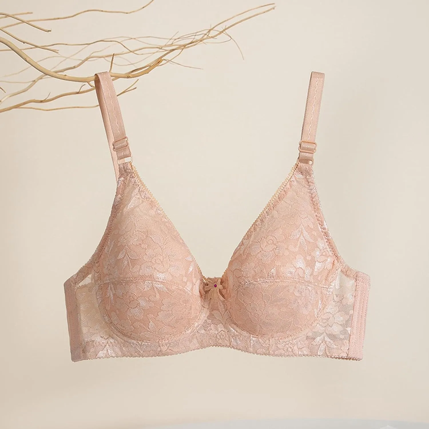 Women's Lingerie Sexy Lace Bra Push Up Effect Plus Size Bras Outfits Sheer Balconette Underwire Unlined Bralettes