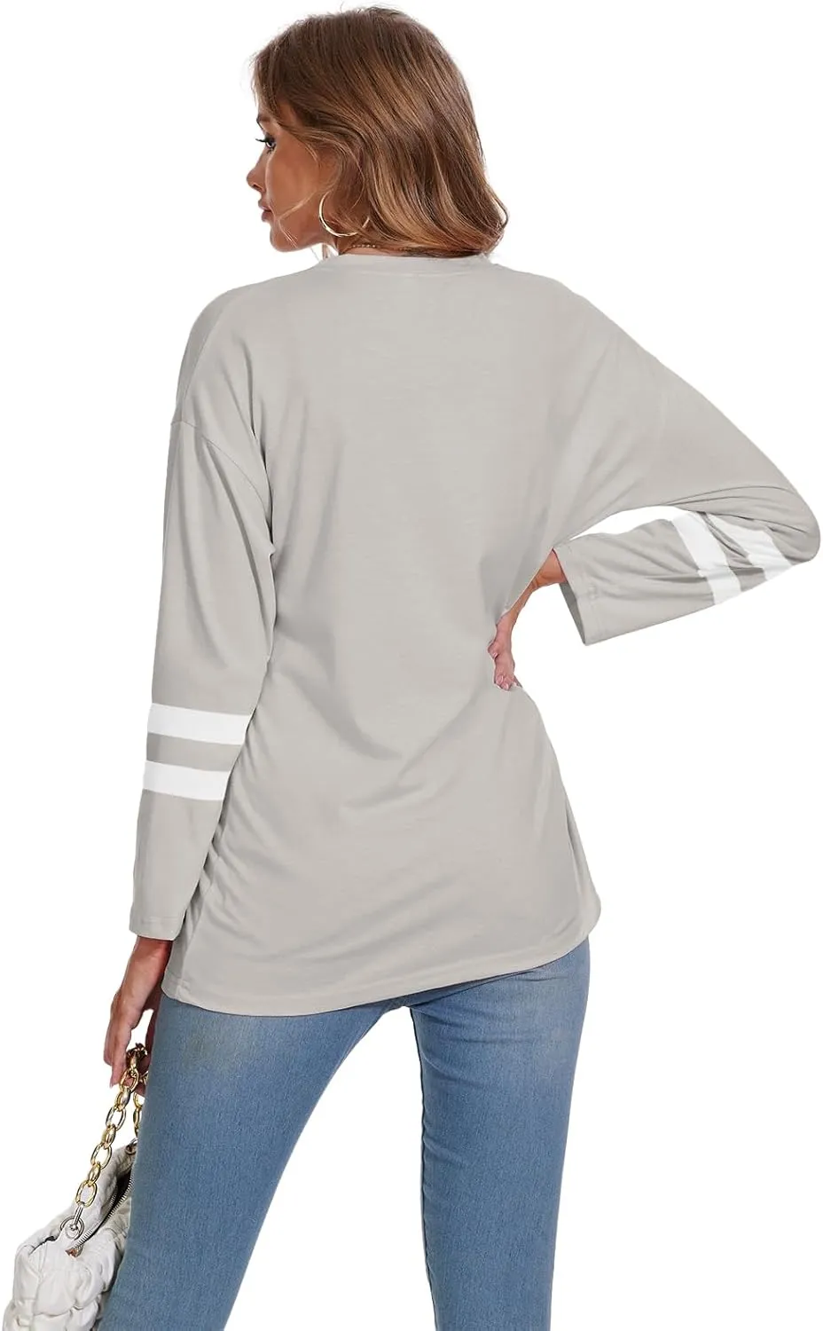 Women's Long Sleeve T Shirts Loose Casual Crewneck Tunic Tops Soft Blouse Oversized