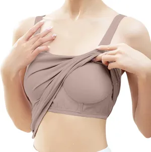 Womens Longline Sports Bra Ribbed Seamless Wirefree Padded Tank Tops Medium Support Workout Casual Crop Tops