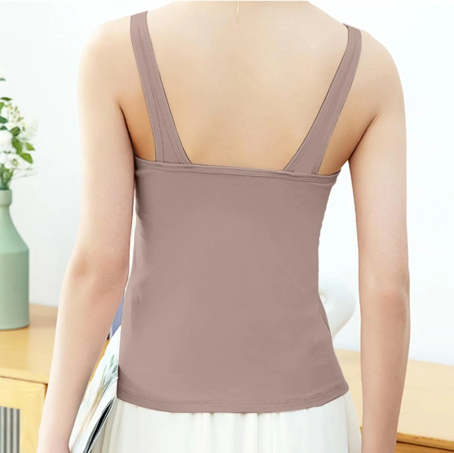 Womens Longline Sports Bra Ribbed Seamless Wirefree Padded Tank Tops Medium Support Workout Casual Crop Tops