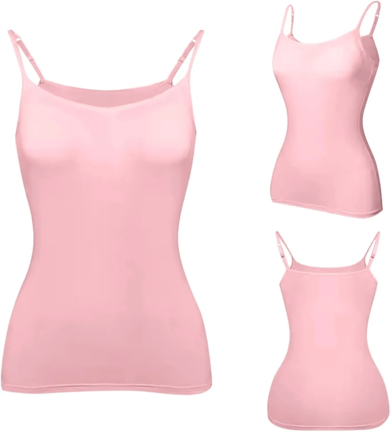 Womens Modal Built-in Bra Summer Basic Padded Yoga Shirt Shelf Bras Casual Undershirt Basic Breathable Tank Top
