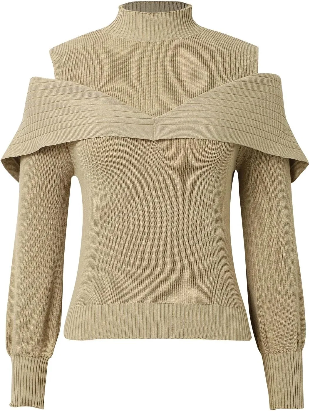 Womens Off Shoulder Sweaters Turtleneck Oversized Batwing Sweaters Sexy Pullover Knit Sweater Thin V Neck Sweater
