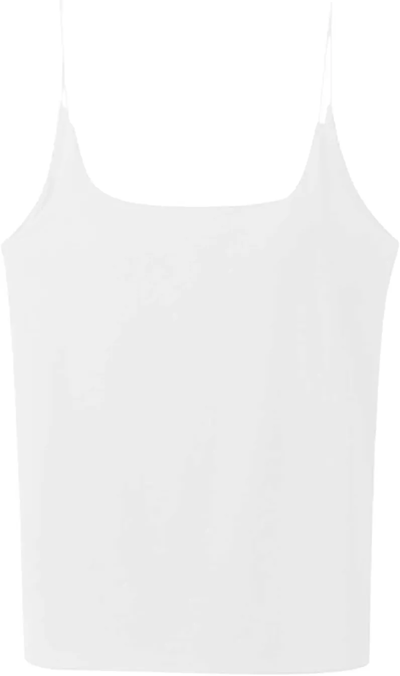 Womens Ribbed Cami Tank Tops with Built in Bra Summer Spaghetti Strap Padded Camisoles Casual Shelf Bras Undershirts