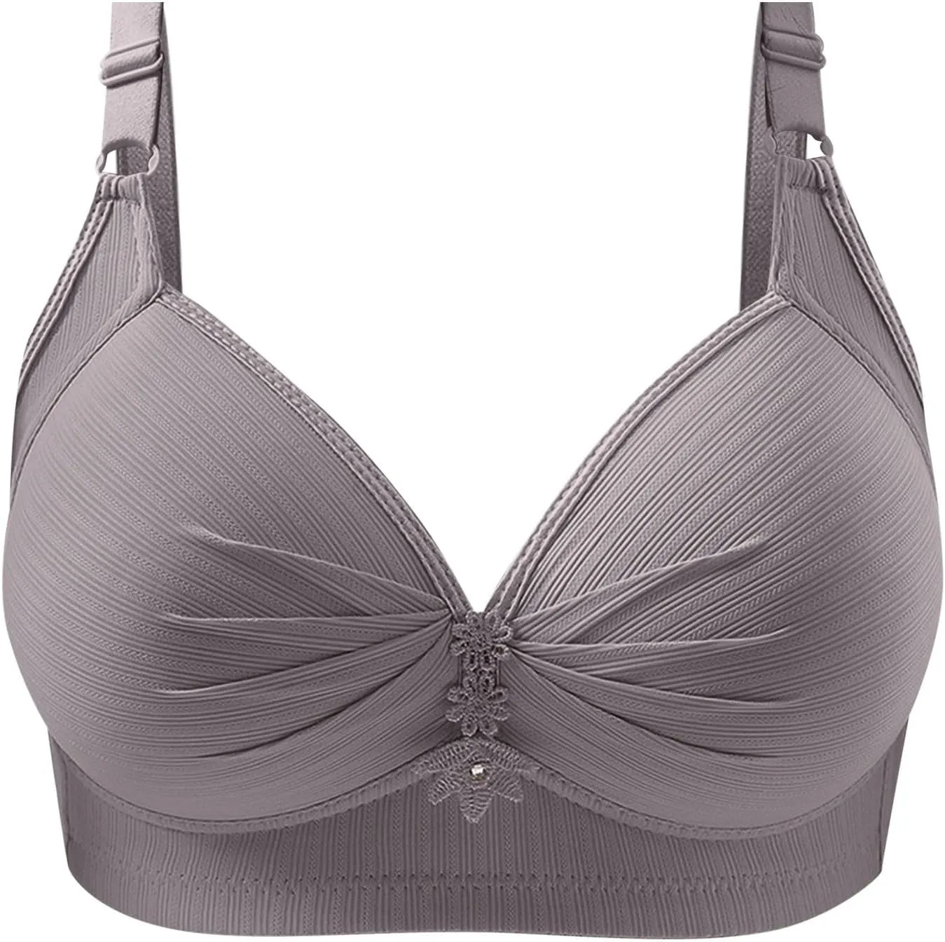 Womens Seamless Deep V Bras No Underwire Comfort Push Up Mesh Bras Wireless Bralette Everyday Bra