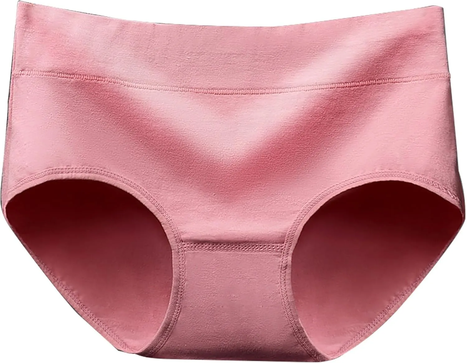 Womens Solid Comfortable Underpants High Waist Breathable Cotton Female Full Coverage Soft Briefs Panty