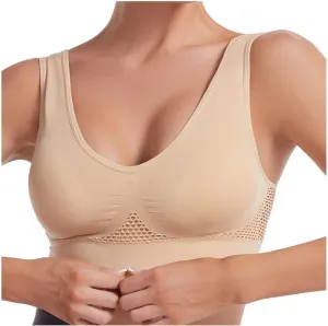 Women's Sports Bra Shockproof Yoga Running Large Size Tank Underwear Wire-Free Mesh Breathable Comfy Brassiere 2024