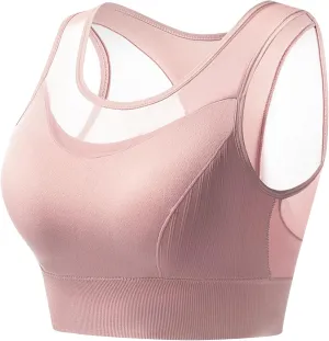 Women's Sports Bras Full Coverage Solid Color Breathable Solid Color Everyday Bra Trendy Quick Dry Soft Brassiere