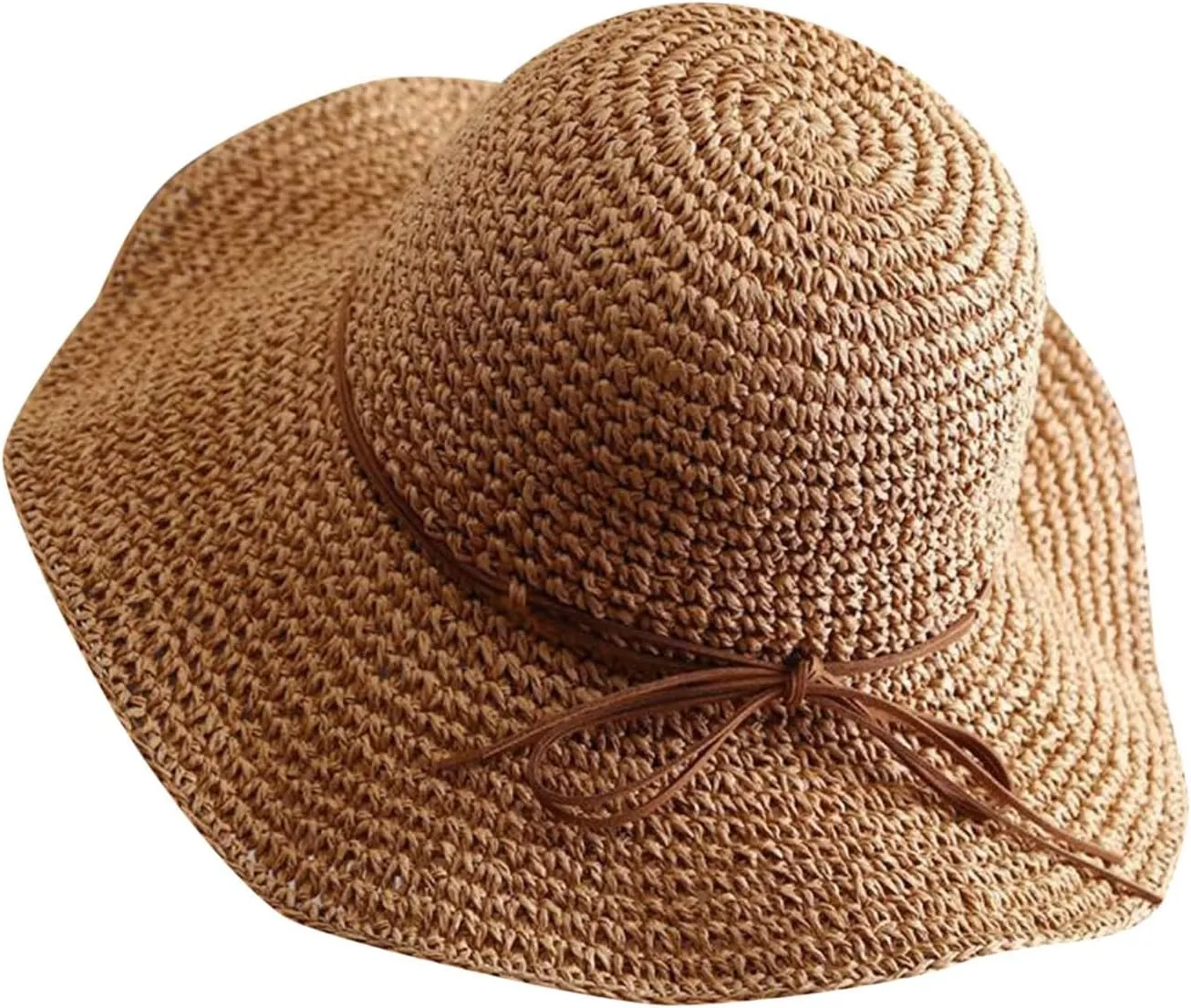 Women's Summer Fashion Small Fresh Solid Color Straw Hat Beach Sun Hat Straw Woven Large Brim Sunscreen Big Hats