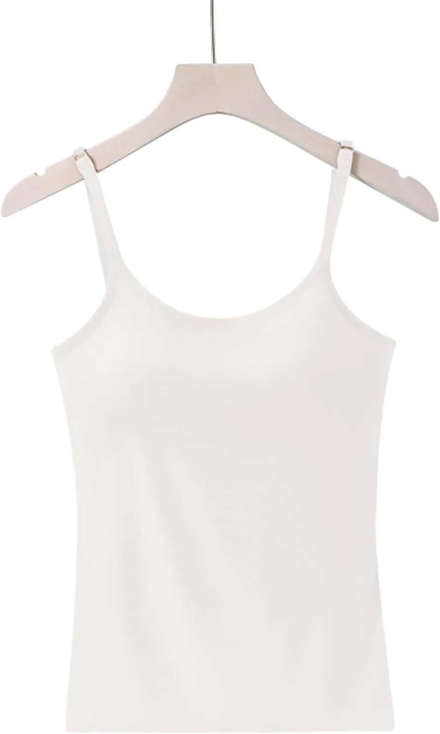 Womens Tank Top with Built in Bra Tank Tops for Women with Shelf Bra Cotton Wide Strap Camisole Yoga Cami Shirts