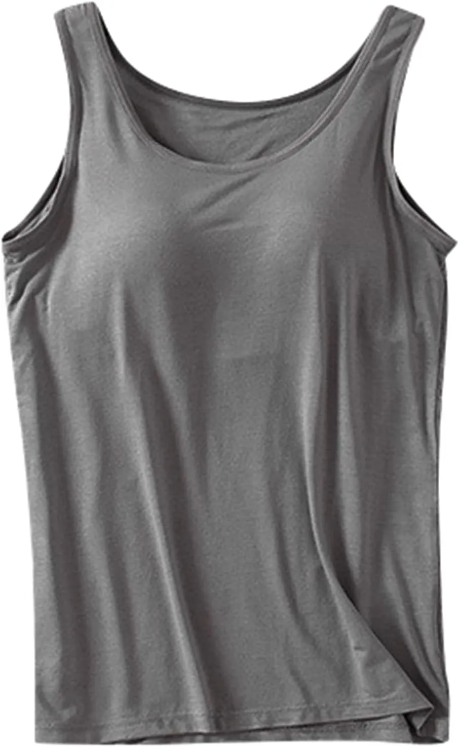 Womens Tank Tops with Built in Bra Summer Basic Padded Yoga Shirt Shelf Bras Workout Camisole Casual Modal Undershirt