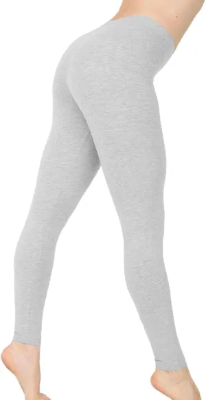 Women's Thick Yoga Soft Cotton Blend High Waist Workout Leggings with Tummy Control Compression
