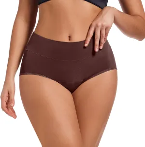 Womens Underwear High Waist Full Coverage Briefs Soft Breathable Postpartum Panties Womens Barely There Underwear