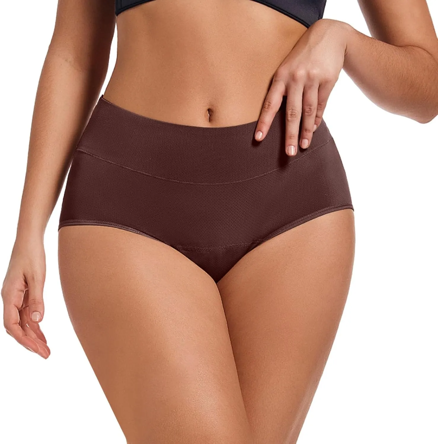 Womens Underwear High Waist Full Coverage Briefs Soft Breathable Postpartum Panties Womens Barely There Underwear