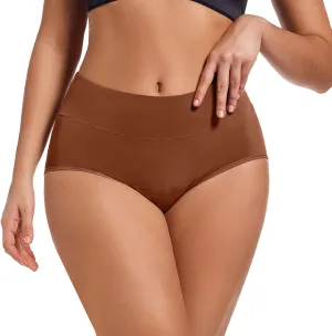 Womens Underwear High Waist Full Coverage Briefs Soft Breathable Postpartum Panties Womens Barely There Underwear