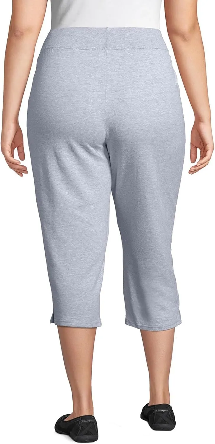 YOLAI Women's Yoga Capri Pants Casual Straight Leg Sweatpants Drawstring Cropped Trousers with Pockets